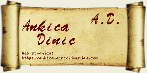 Ankica Dinić vizit kartica